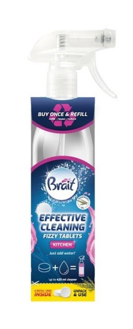 Brait Effective Cleaning Starter do czyszczenia kuchni (butelka+2 tabletki) 1szt