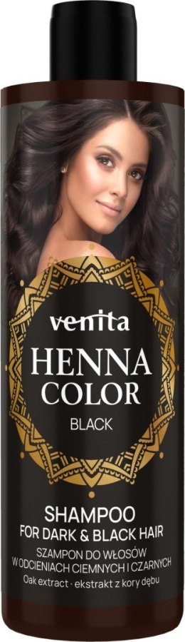 VENITA Henna Color Szampon do włosów w odcieniach ciemnych i czarnych - Black 300ml