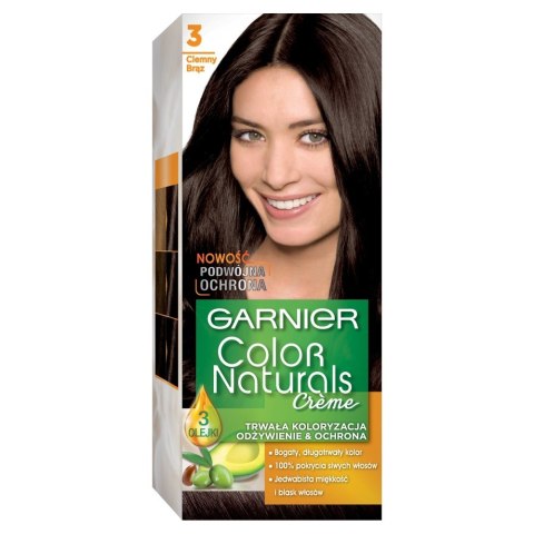 Garnier Color Naturals Krem koloryzujący nr 3 Ciemny Brąz 1op