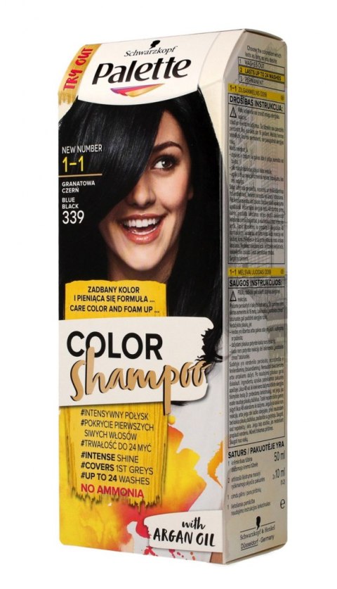 Palette Color Shampoo Szampon koloryzujący nr 1-1 (339) Granatowa Czerń 1op.