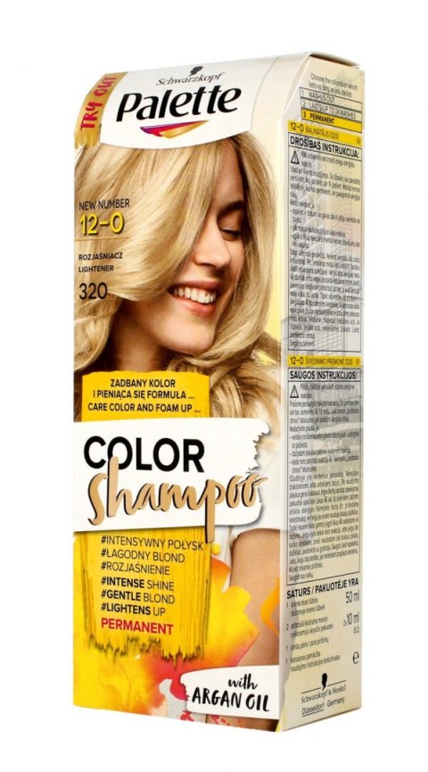 Palette Color Shampoo Szampon koloryzujący nr 12-0 (320) Rozjaśniacz 1op.