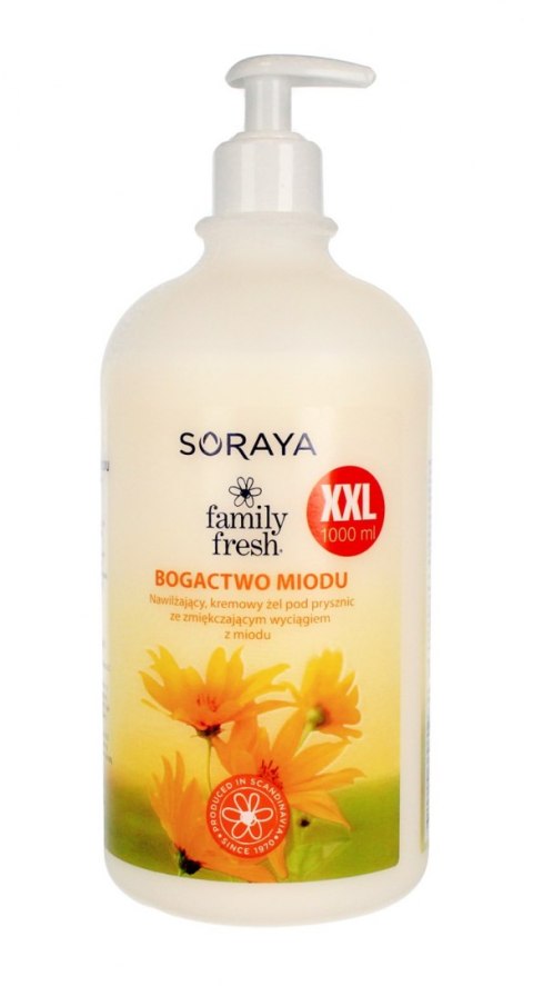 SORAYA Żele pod prysznic Family Fresh BOGACTWO MIODU z pompką 1000ml