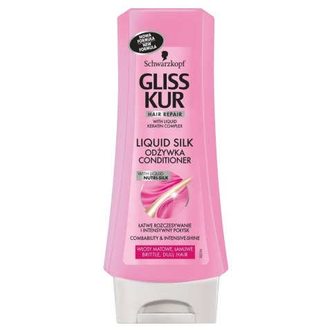 Schwarzkopf Gliss Kur Liquid Silk Odżywka do włosów matowych.łamliwych 200ml