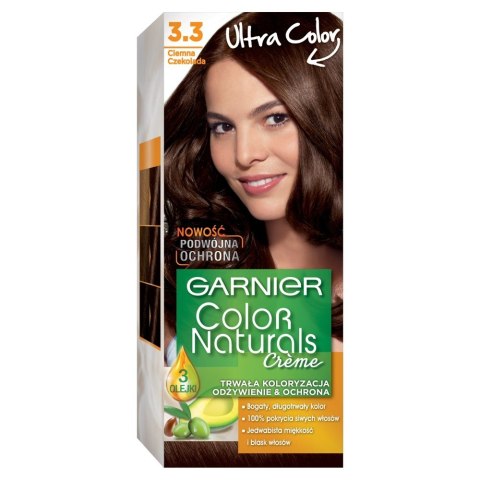 Garnier Color Naturals Krem koloryzujący nr 3.3 Ciemna Czekolada 1op