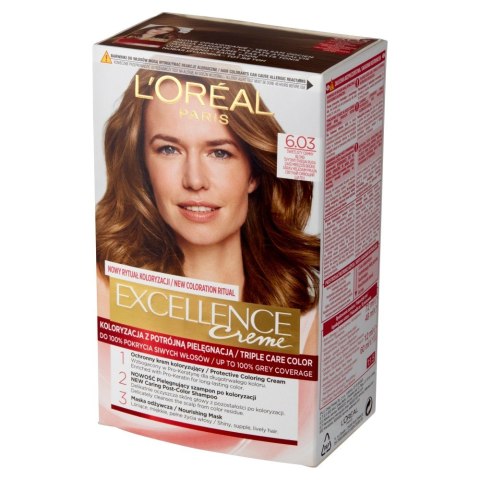 L'Oreal Excellence Creme Krem koloryzujący 6.03 Świetlisty Ciemny Blond 1op.