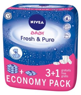 Nivea Baby Chusteczki Pure & Fresh 3+1 (4 x 63 szt)