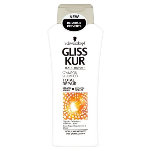 Schwarzkopf Gliss Kur Total Repair Szampon do włosów suchych i zniszczonych 400ml