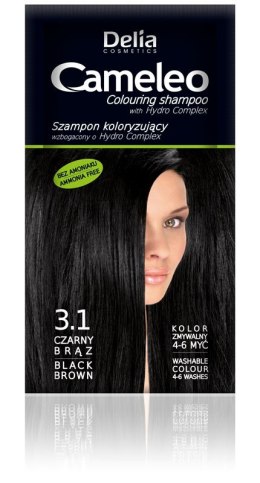 Delia Cosmetics Cameleo Szampon koloryzujący 3.1 czarny brąz