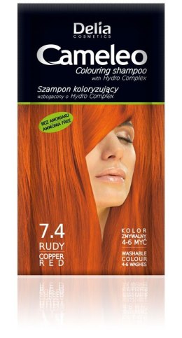 Delia Cosmetics Cameleo Szampon koloryzujący 7.4 Rudy 1szt