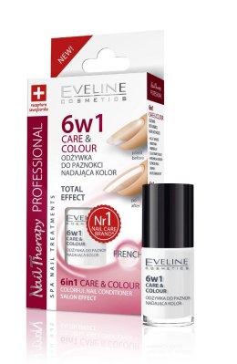 Eveline Nail Therapy Lakier odżywka 6w1 Care & Colour French 5ml