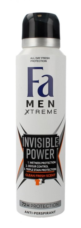Fa Men Xtreme Invisible Power 48H Dezodorant w sprayu 150ml