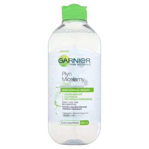 Garnier Essentials Płyn micelarny do cery normalnej i mieszanej 3w1 400ml