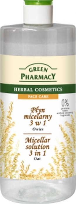 Green Pharmacy Płyn micelarny 3w1 z ekstraktem z owsa 500ml