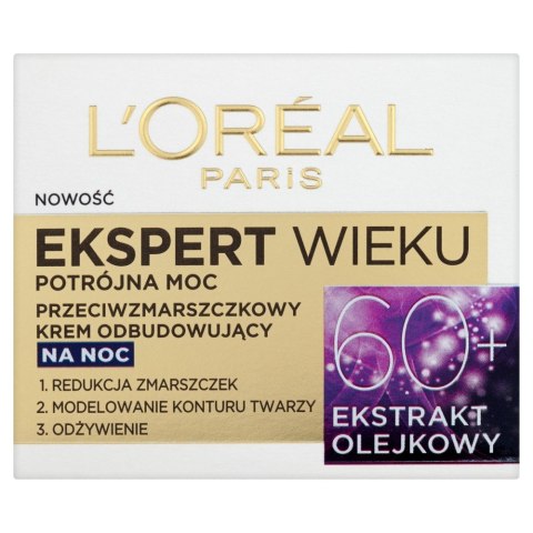 L'Oreal Ekspert Wieku 60+ Krem odbudowujący na noc 50ml