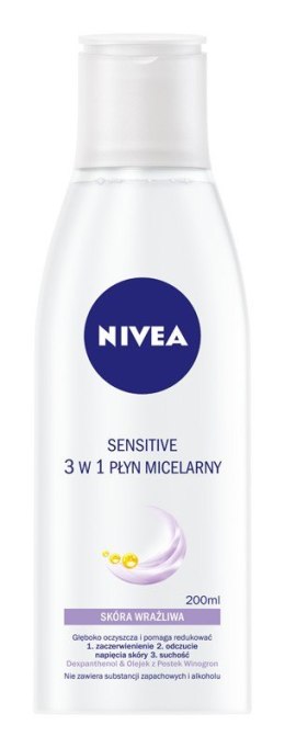 Nivea Sensitive Płyn micelarny 3w1 do cery wrażliwej 200ml