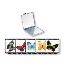 Top Choice Makijaż Lusterko kieszonkowe Butterfly kwadratowe (85420) 1szt
