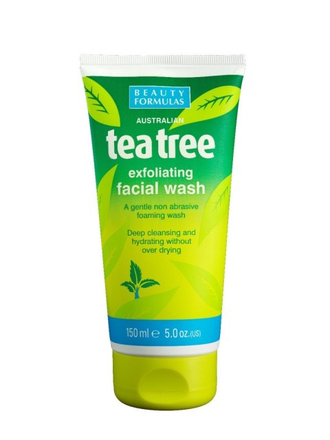 Beauty Formulas Tea Tree Żel złuszczający do mycia twarzy 150ml