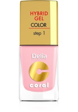 Delia Cosmetics Coral Hybrid Gel Emalia do paznokci nr 04 róż pastelowy 11ml