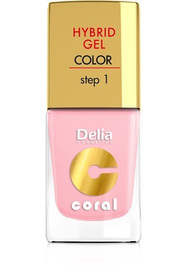 Delia Cosmetics Coral Hybrid Gel Emalia do paznokci nr 04 róż pastelowy 11ml