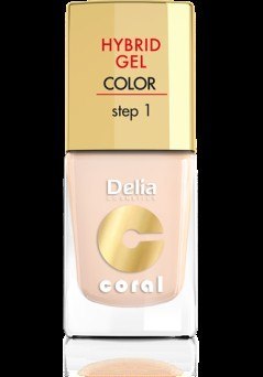 Delia Cosmetics Coral Hybrid Gel Emalia do paznokci nr 20 ivory 11ml