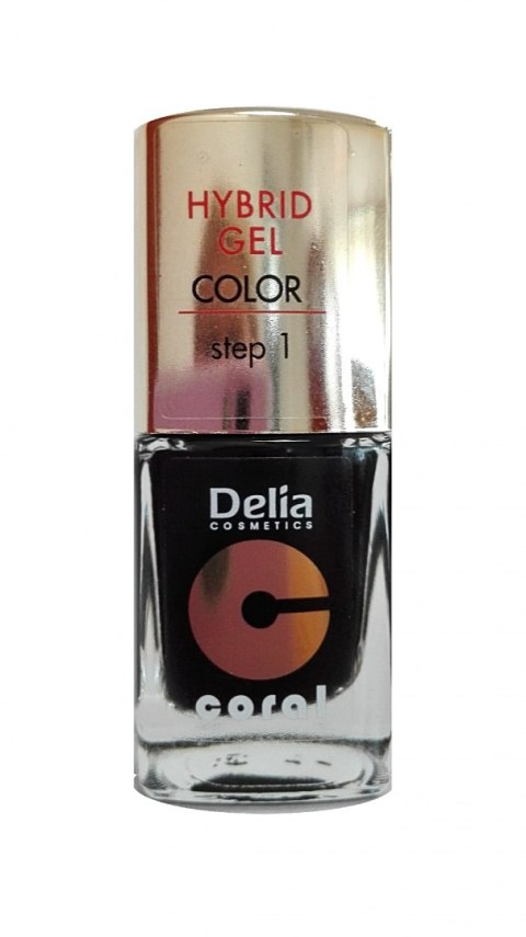 Delia Cosmetics Coral Hybrid Gel Emalia do paznokci nr 26 czarny 11ml