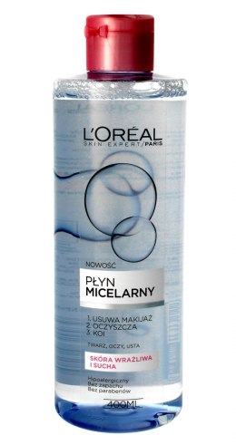 L'Oreal Skin Expert Płyn micelarny - cera sucha i wrażliwa 400ml