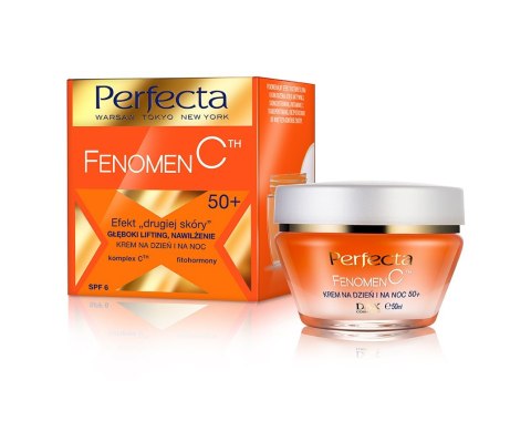 Perfecta Fenomen C 50+ Krem Efekt "drugiej skóry",głęboki lifting,nawilżenie na dzień i noc 50ml