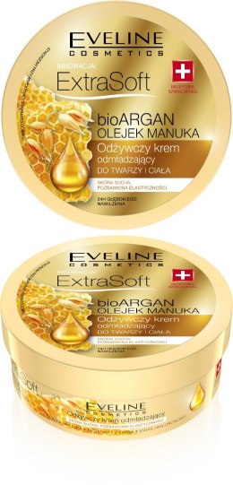 Eveline Extra Soft bio Argan i Olejek Manuka Odżywczy krem odmładzający do twarzy i ciała 175ml