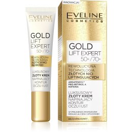 Eveline Gold Lift Expert 50+/70+ Luksusowy złoty krem napinający kontur oczu i ust 15ml