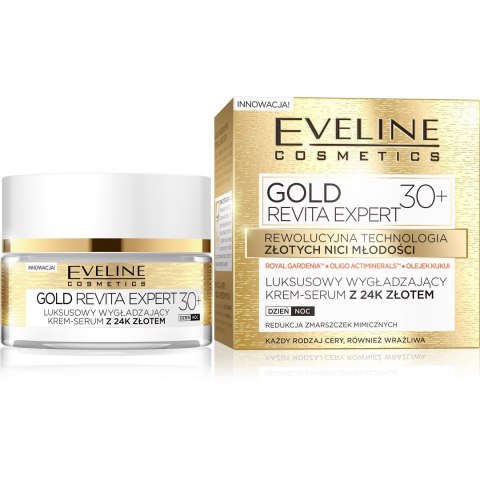 Eveline Gold Revita Expert 30+ Krem-serum wygładzający na dzień i noc 50ml