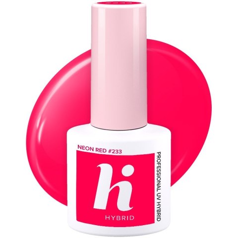 Hi Hybrid Lakier hybrydowy nr 233 Neon Red 5ml