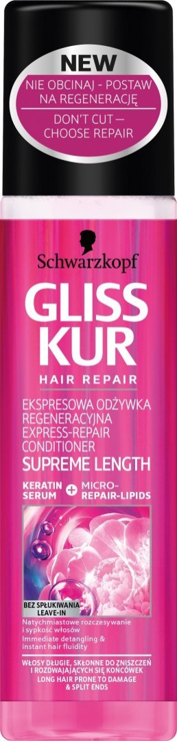 Schwarzkopf Gliss Kur Supreme Length Odżywka-spray do włosów regeneracyjna 200ml