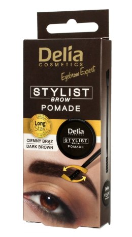 Delia Cosmetics Eyebrow Expert Pomada do brwi Ciemny Brąz 1szt