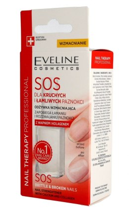 Eveline Nail Therapy Lakier odżywka SOS dla kruchych i łamliwych paznokci 12ml
