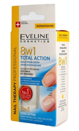 Eveline Nail Therapy Lakier odżywka do paznokci 8w1 Total Action 12ml
