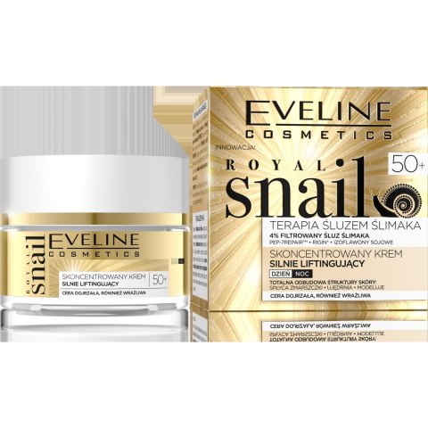 Eveline Royal Snail 50+ Skoncentrowany Krem silnie liftingujący na dzień i noc 50ml