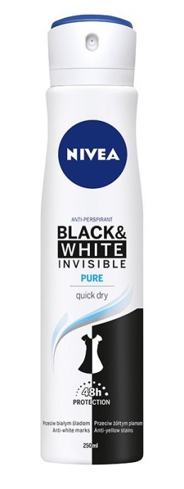 Nivea Dezodorant INVISIBLE PURE spray damski 250ml