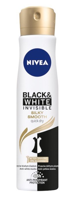 Nivea Dezodorant INVISIBLE SILKY SMOOTH spray damski 250ml