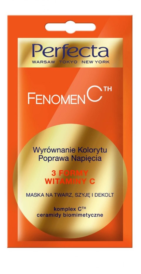 Perfecta Beauty Fenomen C Maska na twarz,szyję i dekolt -wyrównanie kolorytu i poprawa napięcia 8ml