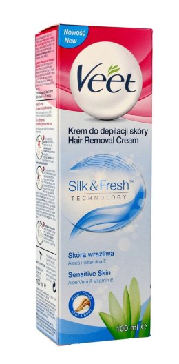 Veet Krem do depilacji skóry Silk & Fresh - skóra wrażliwa 100ml