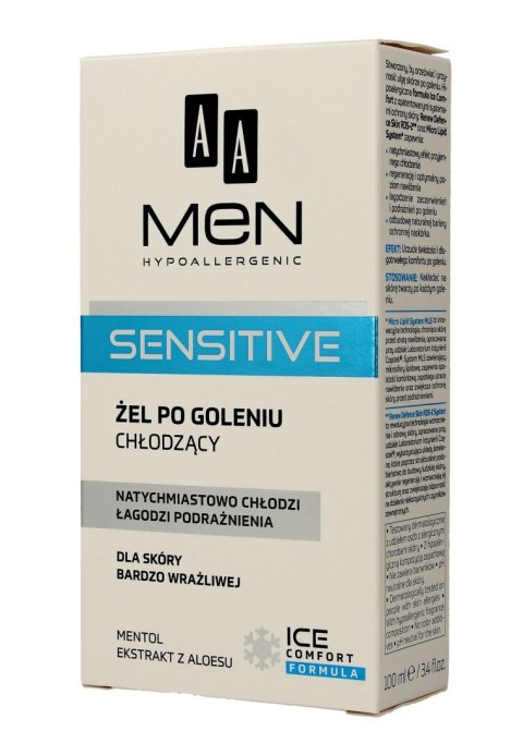 AA Men Hypoallergenic Żel po goleniu chłodzący Sensitive 100ml