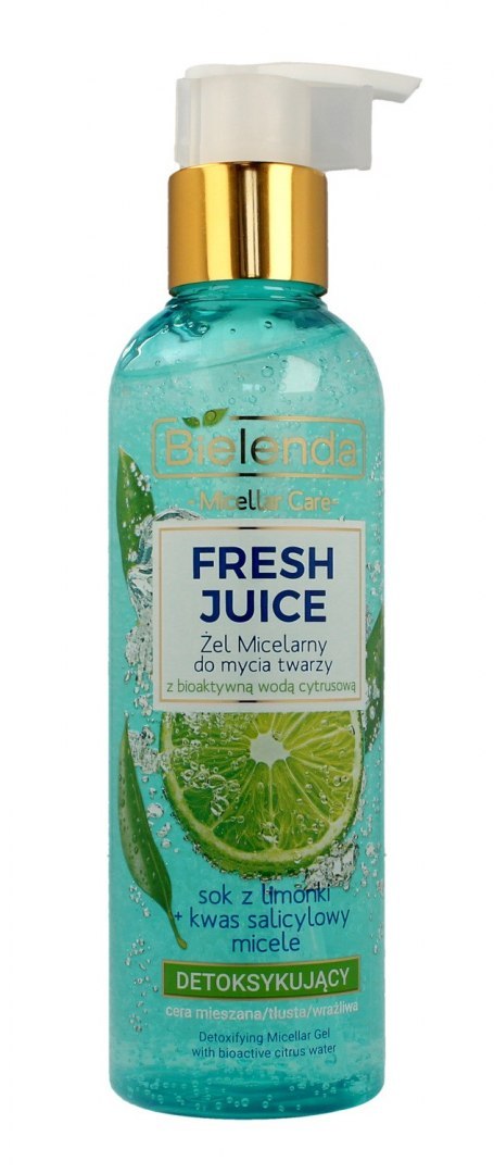 Bielenda Fresh Juice Żel micelarny detoksykujący z wodą cytrusową Limonka 190g