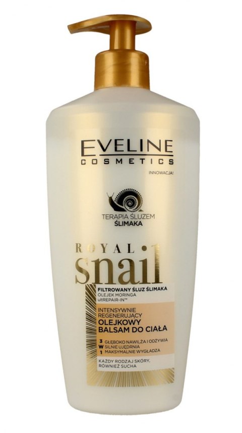 Eveline Royal Snail Olejkowy Balsam do ciała intensywnie regenerujący 3w1 350ml