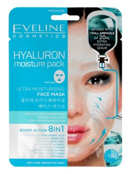 Eveline Sheet Mask Hyaluron Maska na tkaninie 8in1 ultranawilżająca 1szt