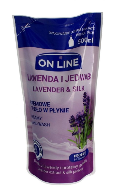 On Line Mydło kremowe w płynie Lawenda i Jedwab - uzupełnienie 500ml