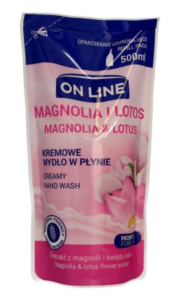 On Line Mydło kremowe w płynie Magnolia i Lotos - uzupełnienie 500ml