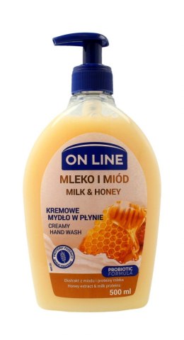 On Line Mydło w dozowniku Mleko & Miód 500ml