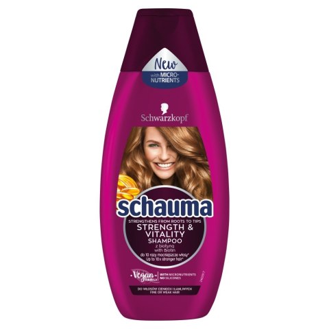 Schwarzkopf Schauma Szampon do włosów Strength & Vitality - włosy cienkie i łamliwe 400ml