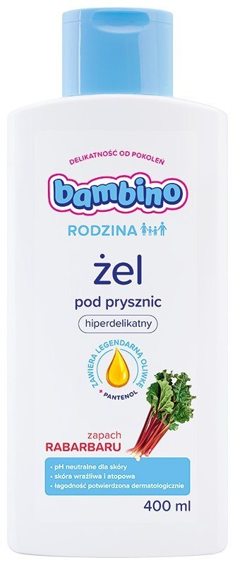 Bambino Rodzina Żel pod prysznic hiperdelikatny - zapach Rabarbaru 400ml