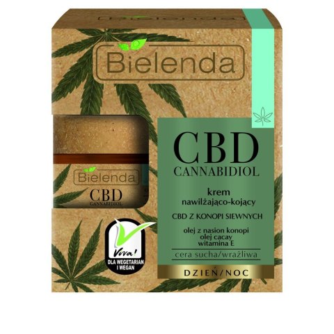 Bielenda CBD Cannabidiol Krem do twarzy nawilżająco-kojący na dzień i noc 50ml